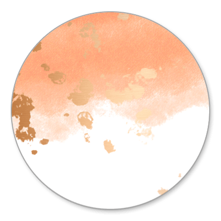 Waterverf oranje/roze gouden spetters
